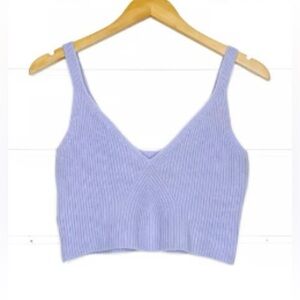 J.Crew Cashmere Cropped Sweater Tank - Periwinkle